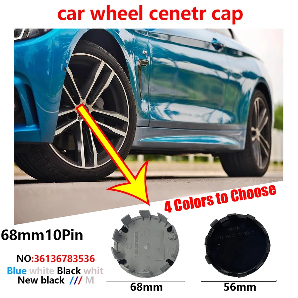 4 шт. 56 мм 68 для bmw G30 G31 G38 G11 G12 G20 G28 F10 F48 F49 G01 F20 F21 F22 логотип центральные Колпачки