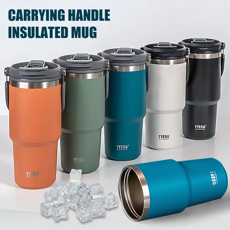 Long-Lasting Insulation Coffee Tumbler Travel Mugs Thermal Cups Vacuum Stainless Steel Flask Screw Lid Leak Proof for Home Office Outdoor Works Great