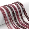 Natural Pyrope Garnet Faceted Round / Cube Beads 2mm,3mm,4mmfor Jewelry Making Bracelet Necklace Beads DIY Accessories Wholesale 1