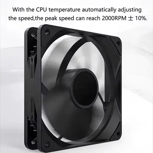 ICE Whale IW-12025 120mm Cooling Fan 4Pin PWM Temperature Control 2000RPM High Air Volume Mute CPU Cooler Radiators PC Case Fan - Image 5