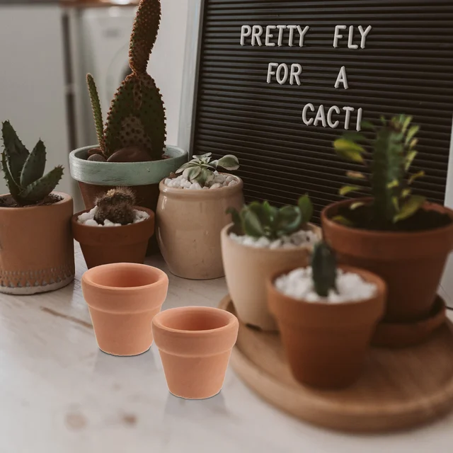 30 Db Mini Terracotta Pot Potery Clay Ültetvény Edények Zamatos Óvodai Nagyszerű Esküvői Kedvességhez - Image 6