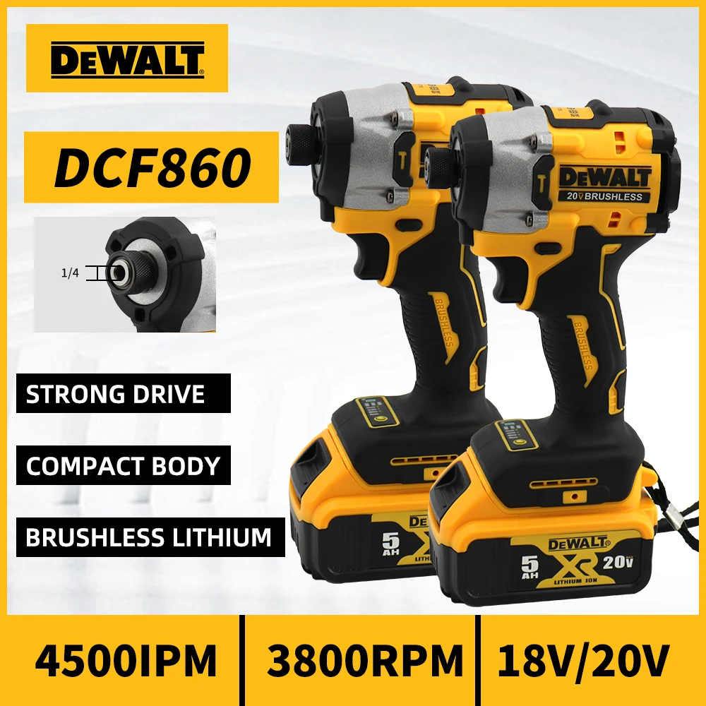 DEWALT DCF860 20V Battery Cordless Compact Drill / Driver Multifunctional Brushless Impact Electric Drill Power Tool 2