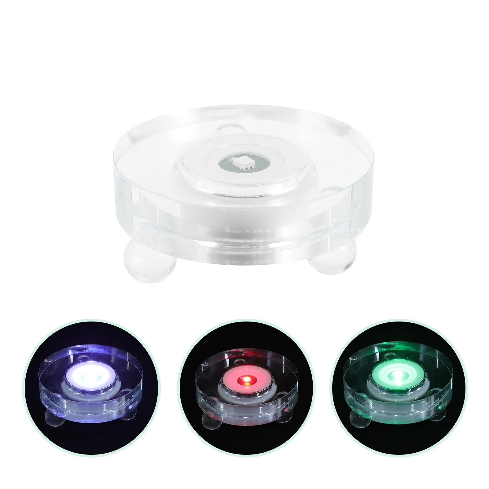 Glowing Light Base Crystal LED Lighting Base Lighting Lamp Stand Small