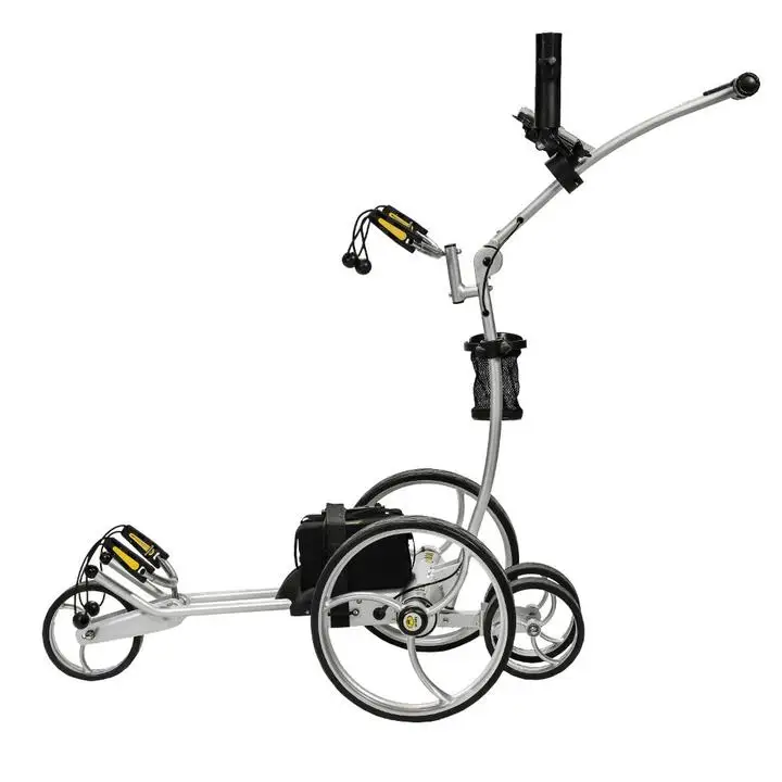 

3 Wheels Foldable Electric Golf Trolley With Lithium Battery Carbon Fiber Frame Golf Course