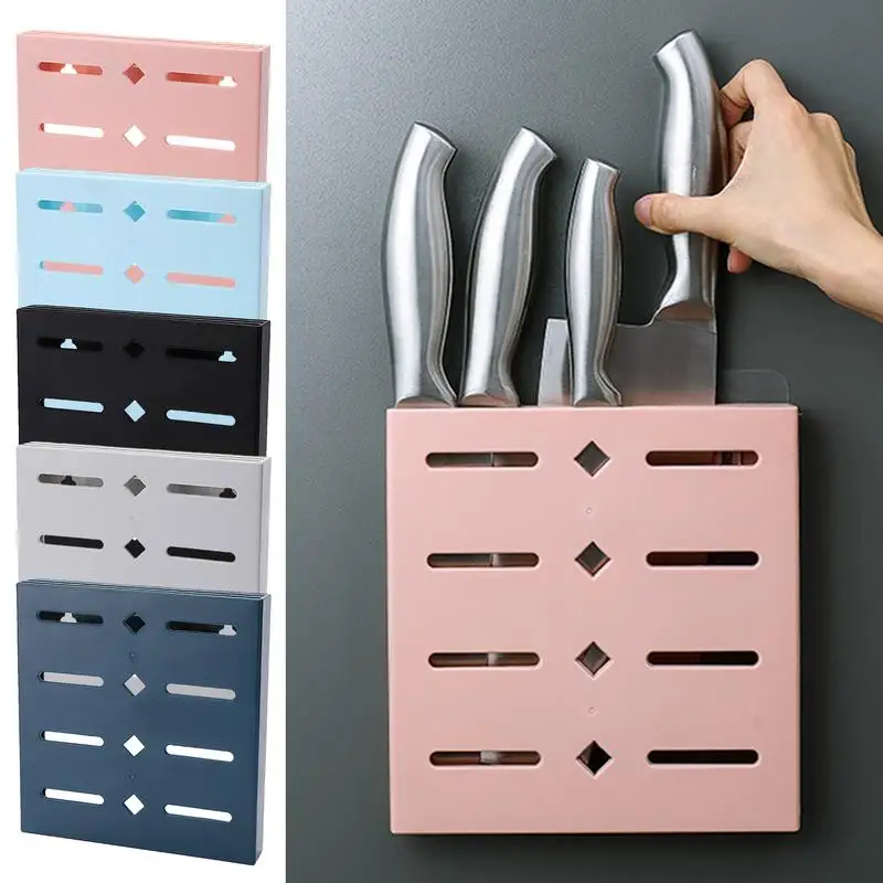 

Cutter Block Wall Mount Load Bearing Cutter Storage Shelf Cutter Holder Organizer Cookware Drying Holder For Home Kitchen tool