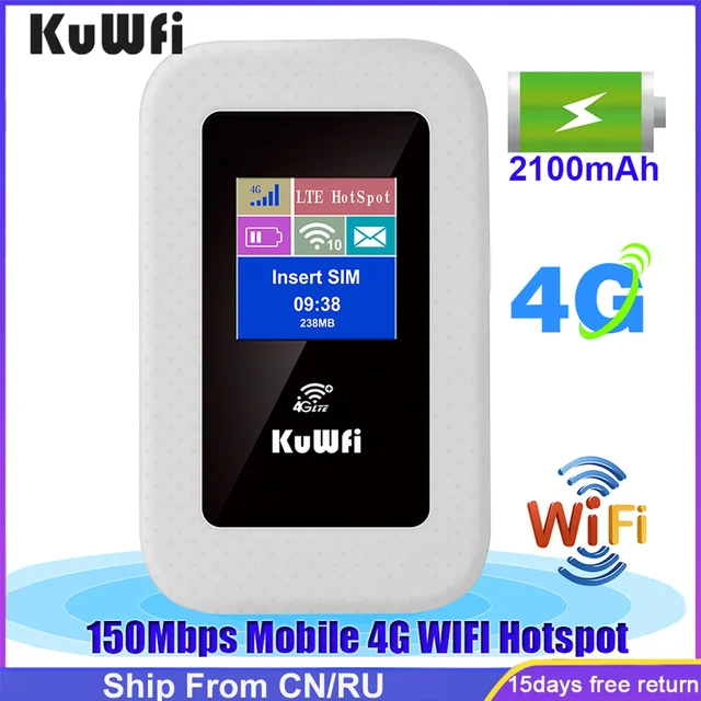 WiFi portátil inalámbrico, punto de acceso móvil 4G, mini enrutador de  Internet inalámbrico con ranura para tarjeta SIM, conecta hasta 10