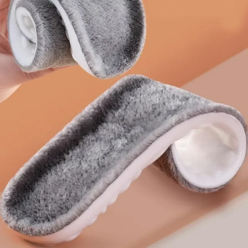 Winter Cuttable Plush Insole Thickening Cotton Shoe Pad Cold Days Warm Massage Insoles Soft Comfortable Cushioning Shoes Cushion