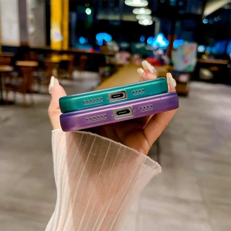 Glitter Feather Pattern Silicone Soft Case - Stylish Back Cover