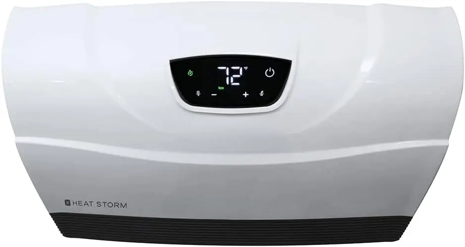 Phoenix Infrared Space Heater with Attachable Feet, Remote Control, Energy Efficient-750-1500 Watts, White Floor or Wall - HS