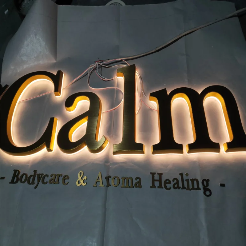 Mini Insegne Per Negozi Di Lettere A Led Acriliche 3D Su Misura, Insegne Aziendali Con Lettere A Led Acriliche Retroilluminate Per La Decorazione Di F