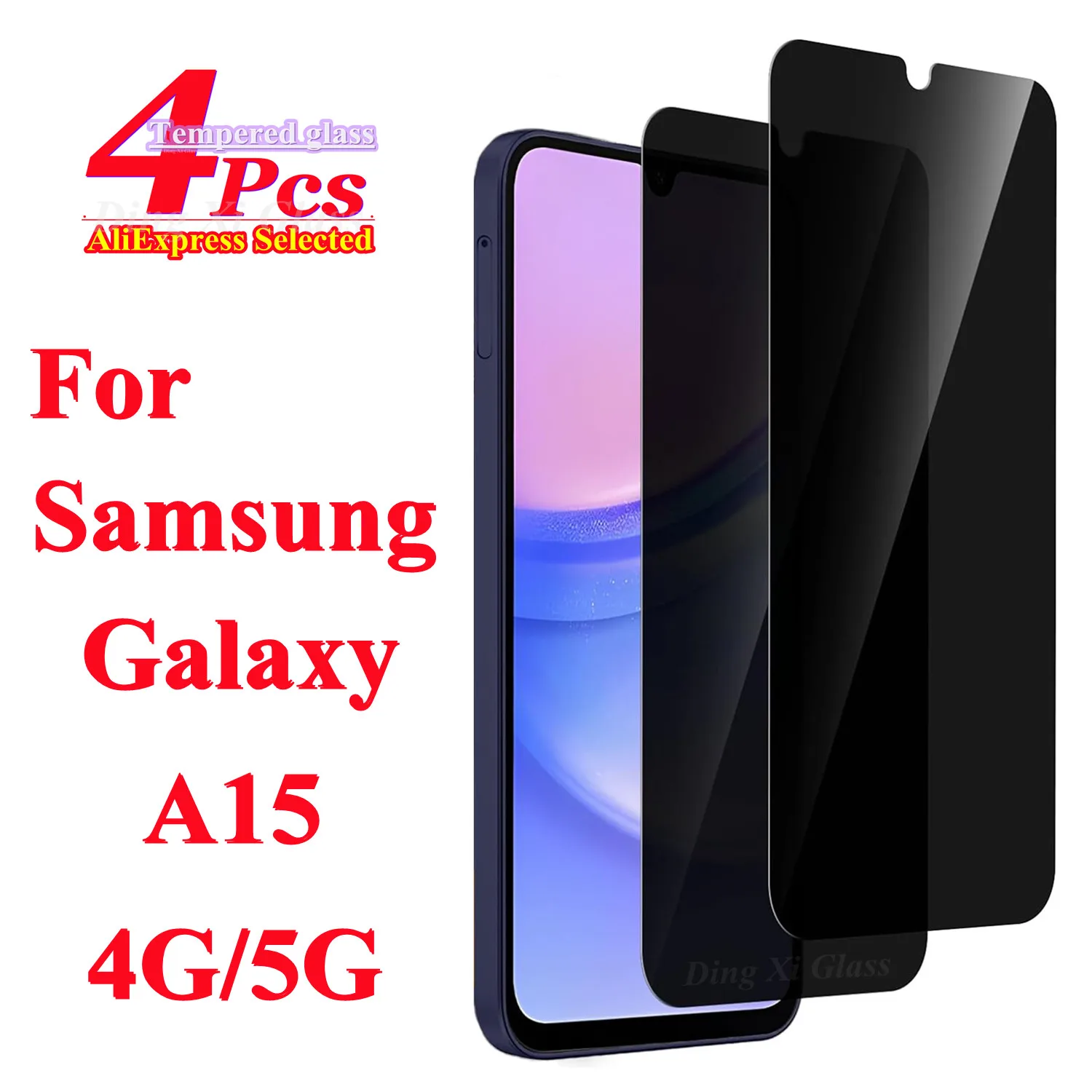 For Samsung Galaxy A15 anti spy tempered glass Privacy Screen Protector screen protector Optional 1/4 piece