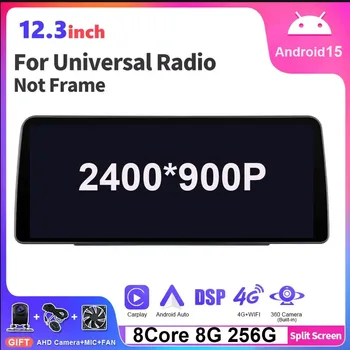 12.3 pollici 2400*900 Per Android 14 Autoradio di Navigazione Universale GPS 4G Per kia Chevrolet Toyota Honda Benz BMW Audi