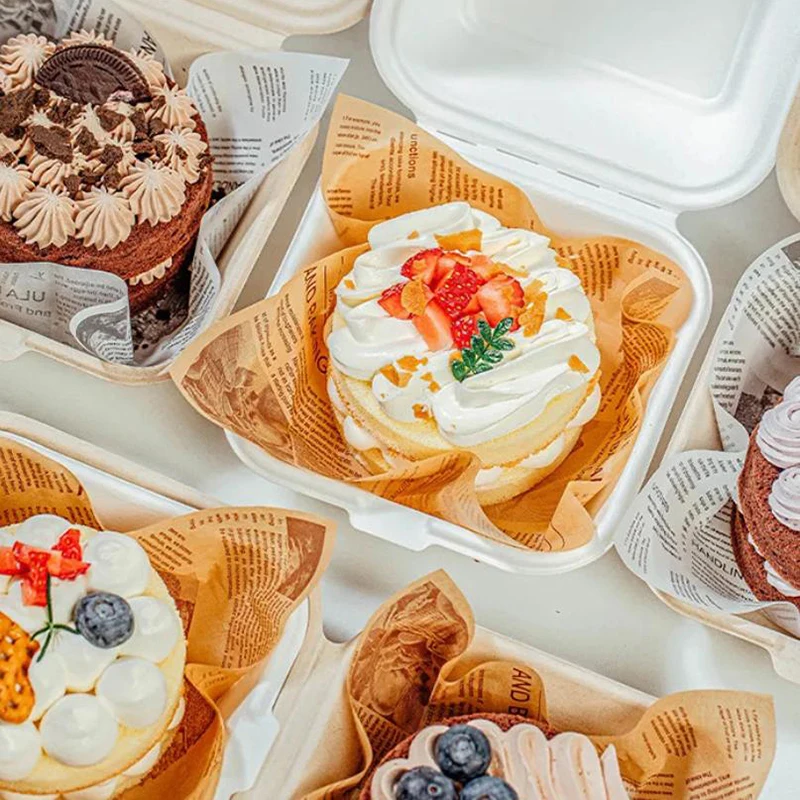 【Nice】10pcs Disposable Bento Food Containers Baking Dessert Cake Bowl Packaging Burger Snack Boxes Microwavable Home Lunchbox - 5