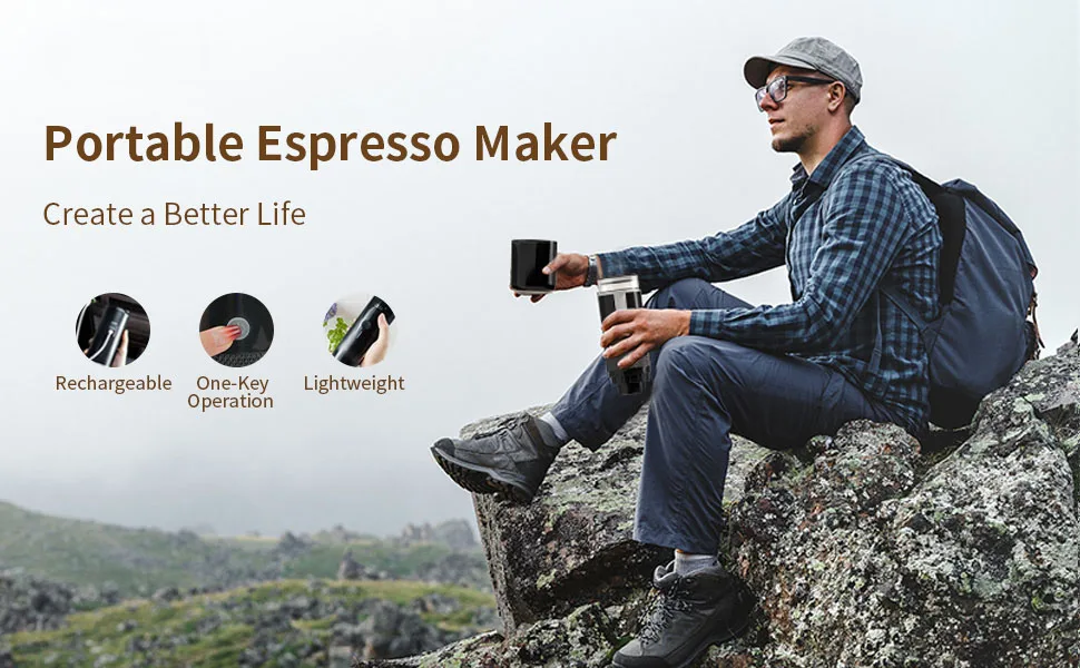 Máquina De Café Portátil Elétrica, Cápsula, Café