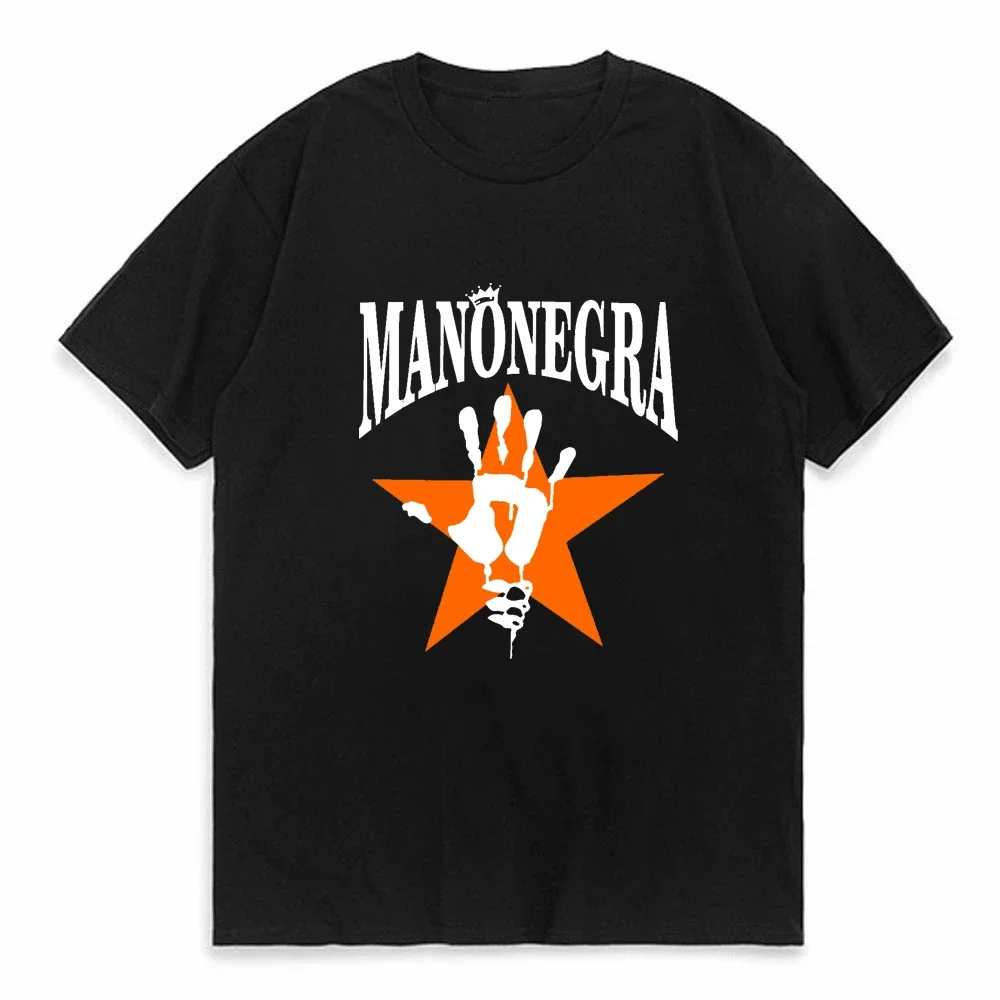 

MANO NEGRA KING OF MANU CHAO MALA VIDA SKA PUNK BAND T-SHIRT fashion For Male/Boy T Shirt Men Short Sleeve Original