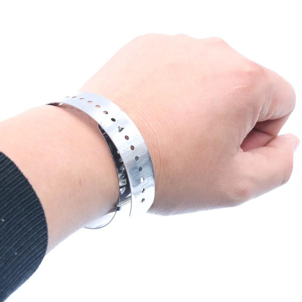 PHYHOO Metal Wrist Gauge Sizer Measuring Tools Wrist Scale Bracelet Gauge Bangle Gauge Metal Jewelry Making Tool