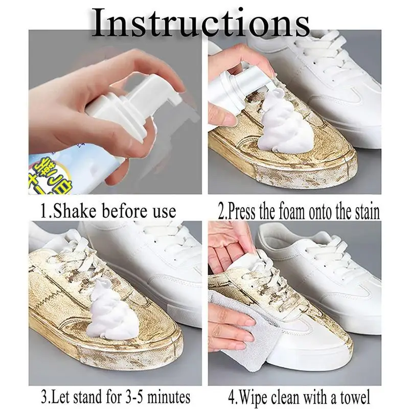 200ml White Shoes Cleaning Gel Clean Shoe Stain Whitening Cleansing Polish Foam Deoxidizer Gel For Sneaker Remove Yellow Edge 2