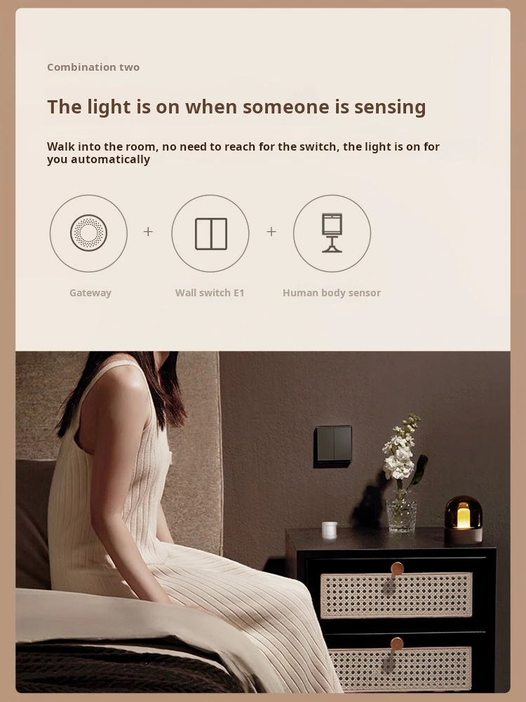 Smart Wall Switch E1 ZigBee 3.0 Smart Home Grey Key Light Switch Fire Wire With/