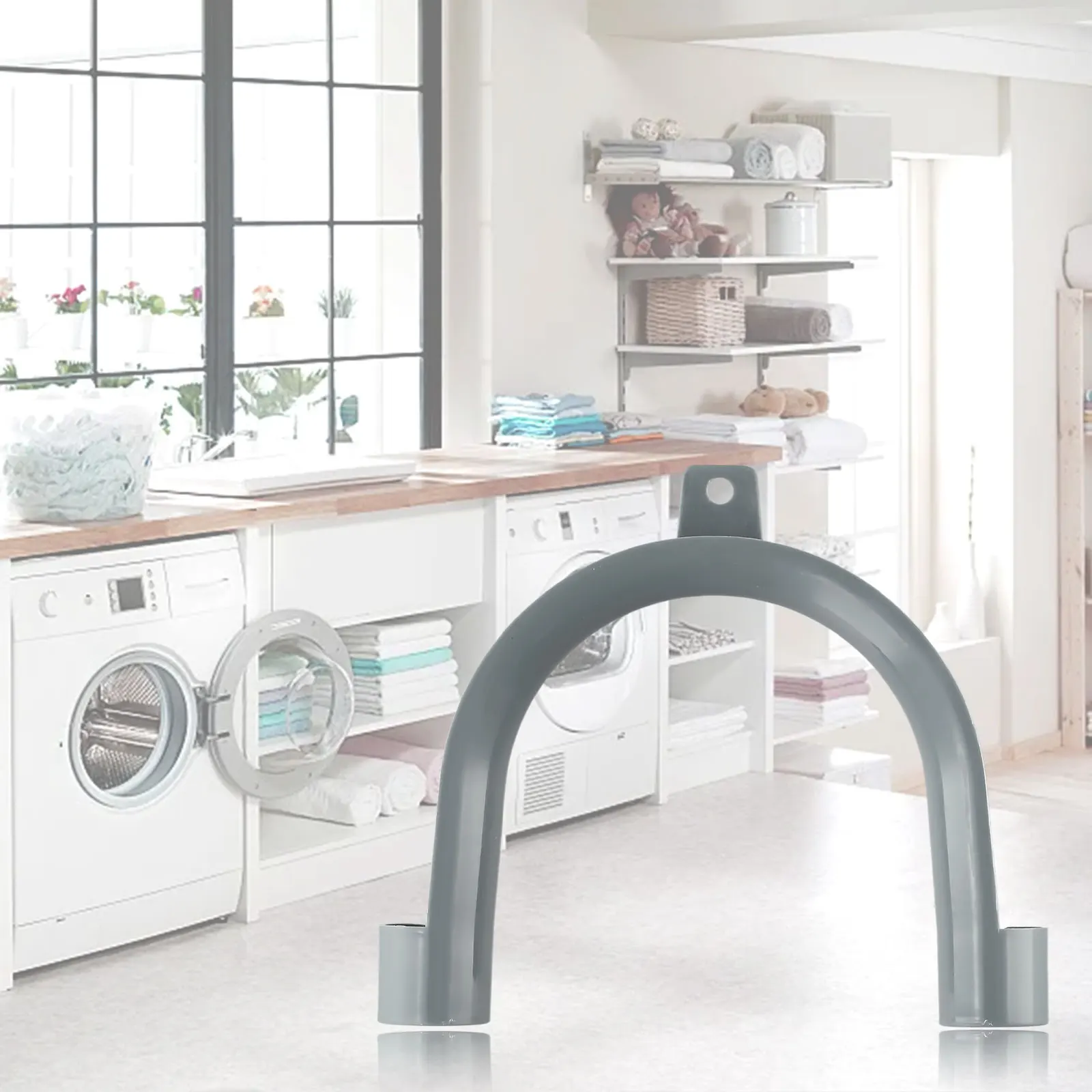 

High Quality Hot Durable U-shaped Frame Clip Drain Hose Plastic Washing Machine 1pcs Gray Parts Universal Accessories