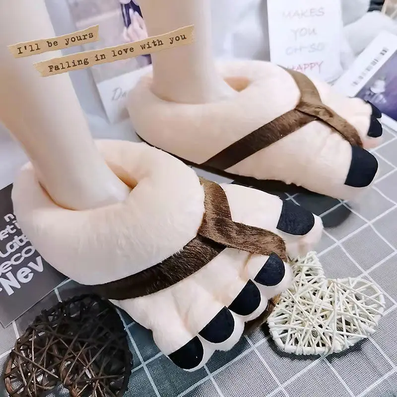 2022 Big Feet Plush Home Cotton Slippers Winter Creative Cartoon - Main Image