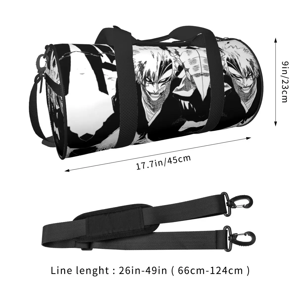 Ichigoat Anime Sport Bags Cool Fashion with Shoes Gym Bag Oxford Men Women Design Handbag Training Graphic Fitness Bag 2