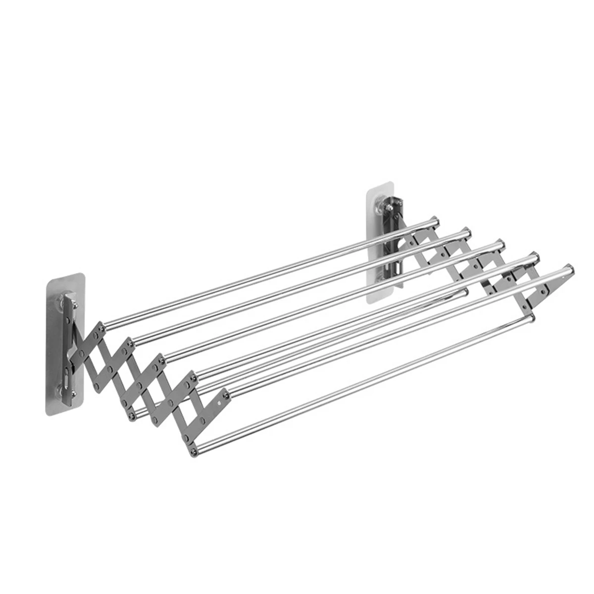 Stainless Steel Wall Mounted Clothes Drying Rack Accordion Retractable Drying Rack Towel Clothes Horse For Balcony Bathroom
