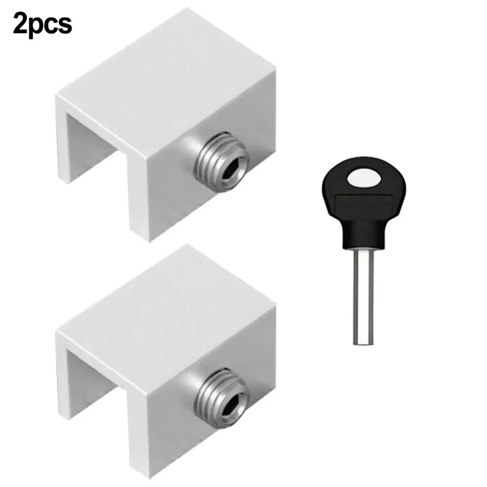 New 2Pcs Adjustable Window Lock Stopper Safety Locks for Kids and Pets Anti-theft Door Lock Non Punch Sliding Window Hardware