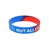 1PC/5PCS Nut Allergy Silicone Rubber Wristband Subsection Color 2 Sizes 1
