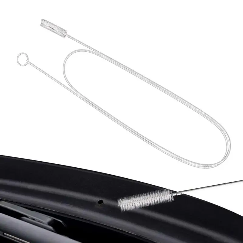 

Длинная проволочная щетка, инструмент для очистки дренажа люка, длинный очиститель труб для автомобиля, тонкий дренажный инструмент для автомобиля