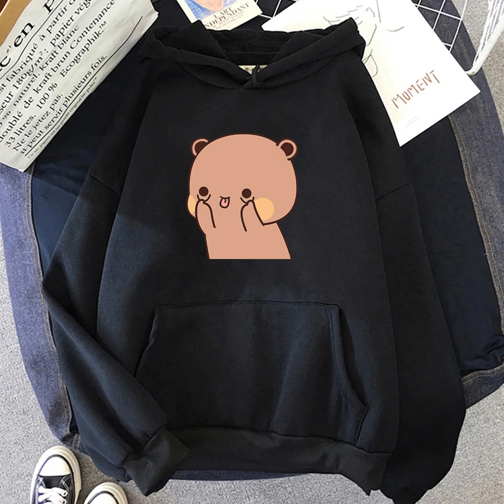 Bubu Dudu-Sudadera con capucha de oso Panda para mujer, suéter con