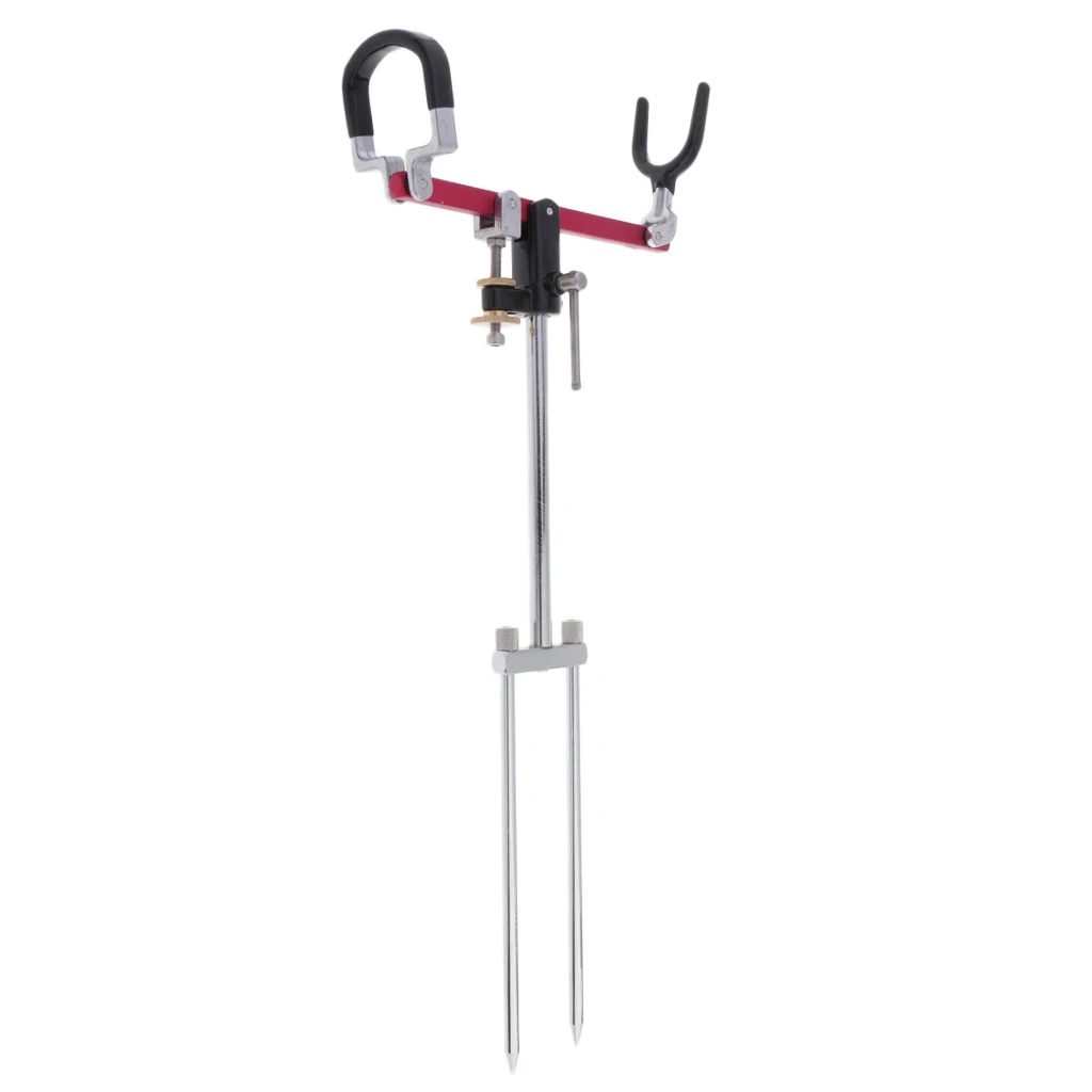 Foldable Ground Insert Fishing Rod Stand Bracket Universal Support