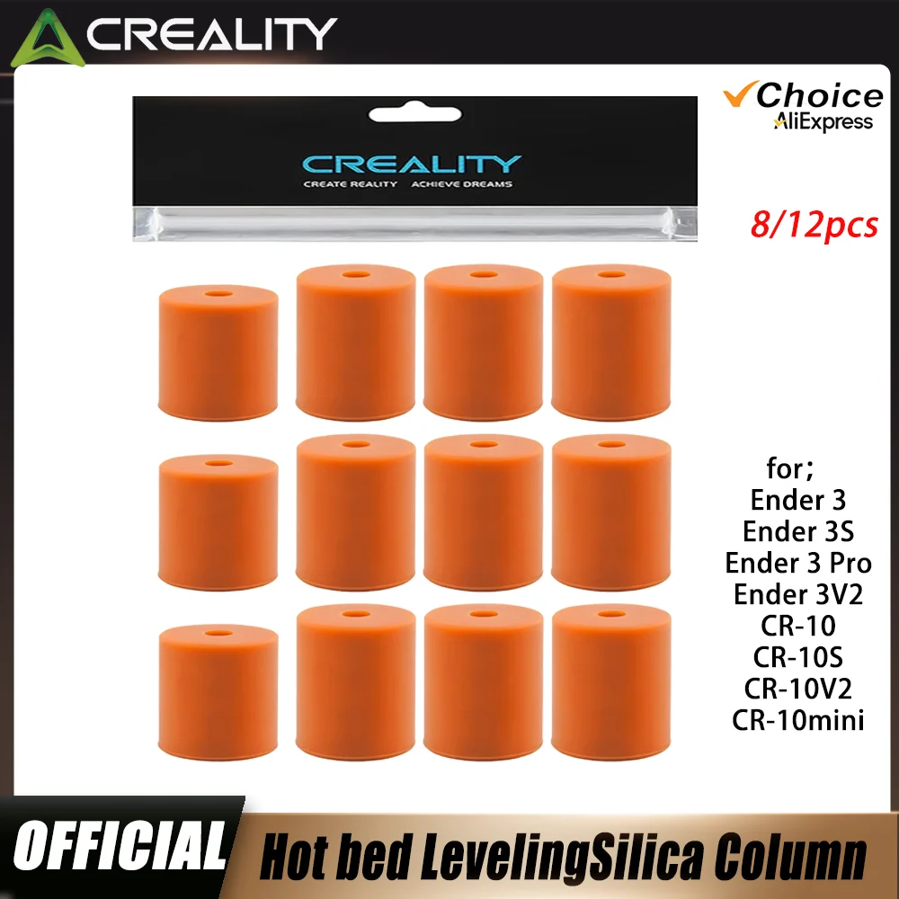 Creality 4 Stück Silikon-Leveling-Säulen – Feste Abstandshalter für stabilen Heizbett, kompatibel mit Ender‑3/3 Pro/3 V2/3S und CR‑10/10S/V2 – Detail 1