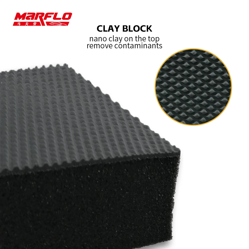 Car Wash Mud Magic Clay Bar Sponge Block Pad Remove Contaminants Before Polisher Wax For Car Care Cleaning car cleaning clay bar