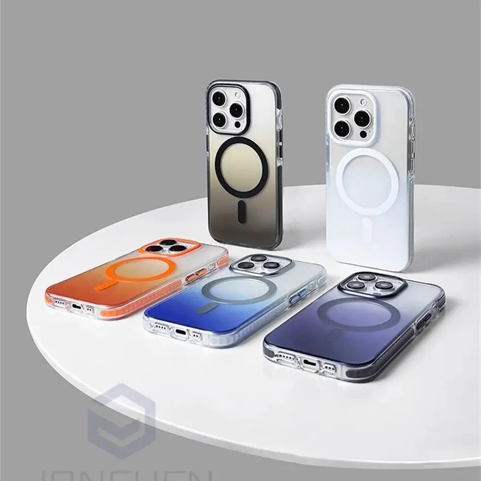 Luxury Gradient Shockproof Magnetic Cover with Premium Matte Finish - Magsafe Wireless Charging Compatible Case