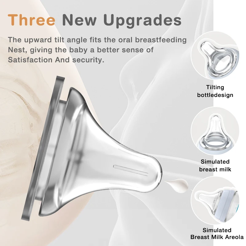 Dr.isla Glass Bottles Newborn Feeding Bottles 80ML/160ML Baby Bottle Anti-flatulence Milk Feeding Bottles Infant BPA free 2