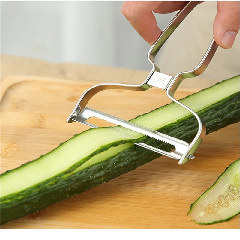 Peeler Vegetables Fruit Stainless Steel Knife Cabbage Graters Salad Potato Slicer Kitchen Accessories Cooking Tools Wide Mouth - Image 2