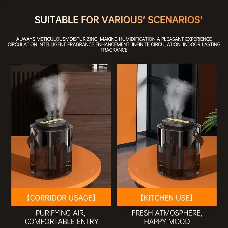 New Creative Humidifier Household Atomizer 3L Large Capacity Three Jet USB Silent Desktop Bedroom Dormitory Office Night Light 4