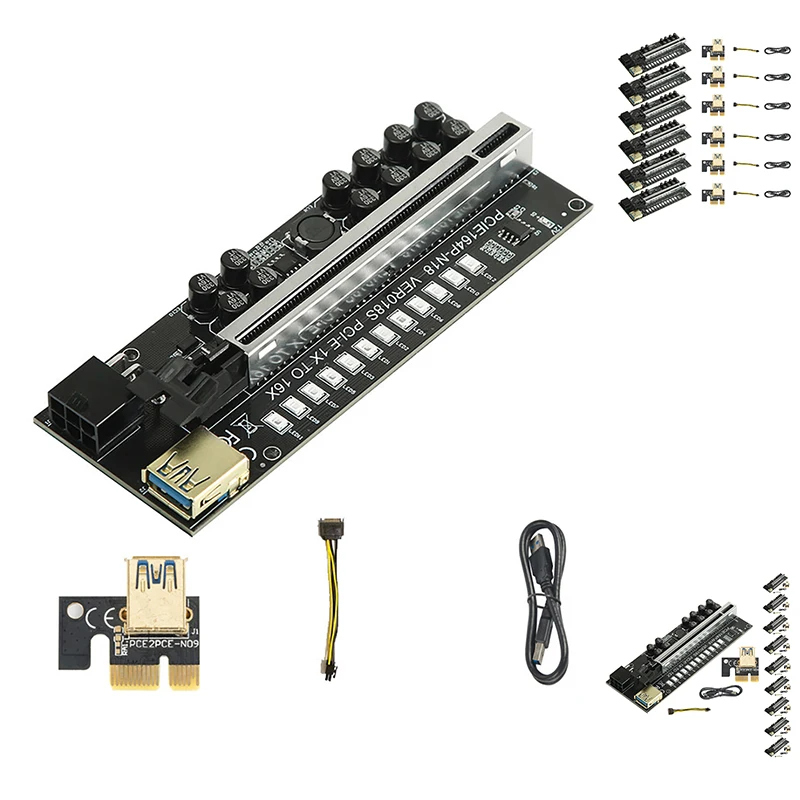 carte-de-riser-gpu-pci-e-1x-a-16x-usb-30-6-broches-avec-12-puzzles-et-lumieres-led-ver018s-pour-btc