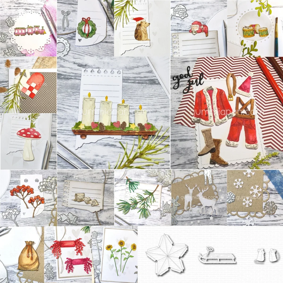 5 pz/set di fustelle in metallo fustellate Merry Christmas stencil