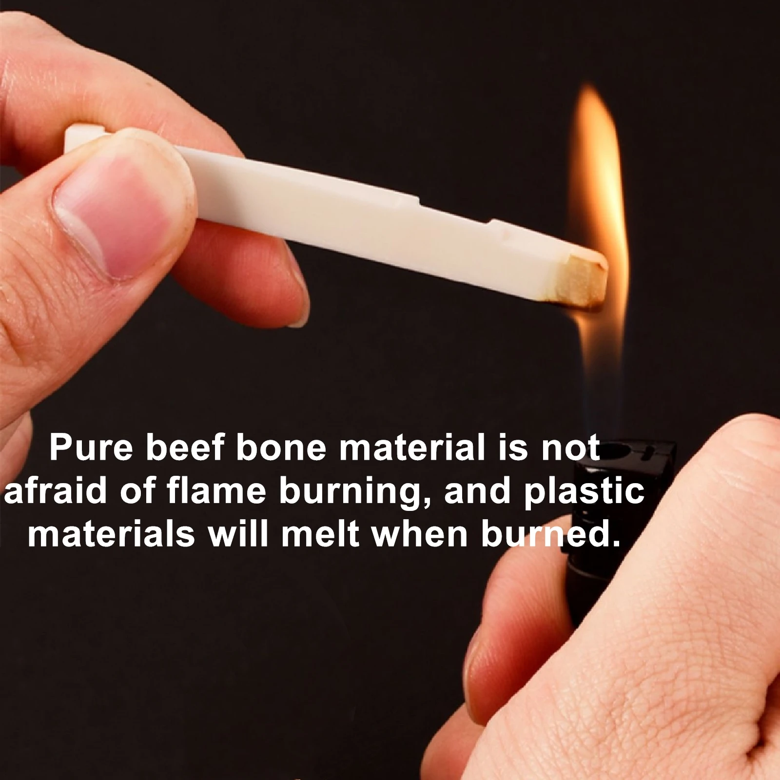 Miwayer 1 Pair 6-12 String Acoustic Classical Guitar Bone Bridge Multiple Saddle and Nut Made of Real Bone