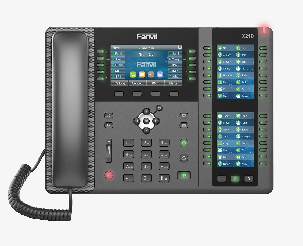 Fanvil X210ハイエンド3カラー画面20 sipエンタープライズip電話2ラインsipフォンpoe wifiワイヤレスvoip製品  AliExpress