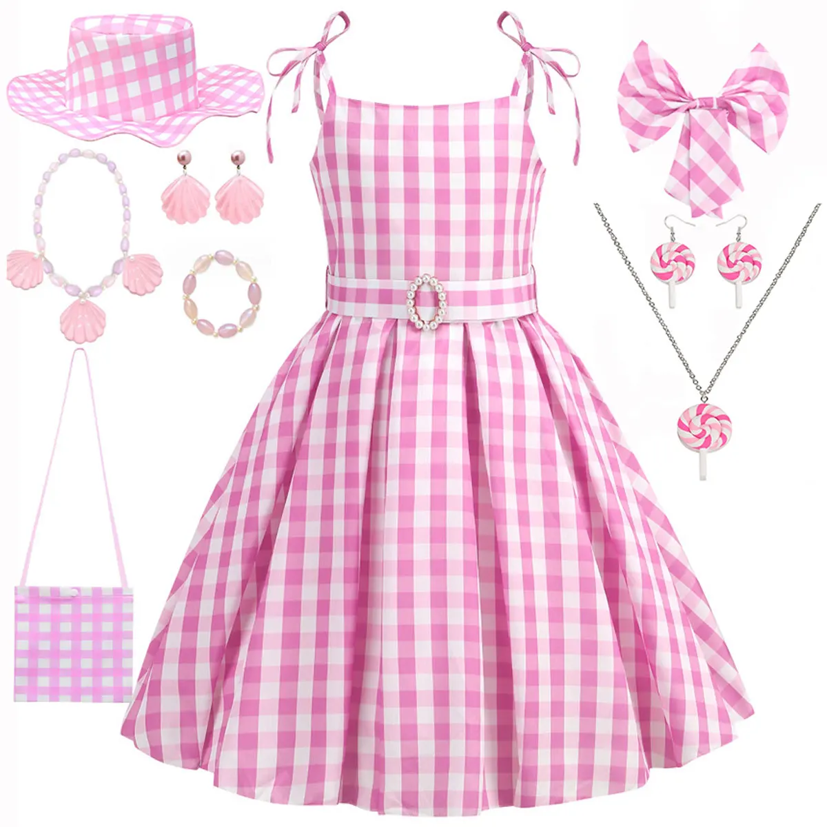 Girls Plaid Summer Dress 1