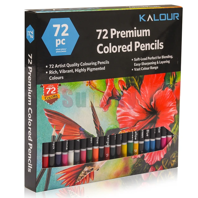 KALOUR Colored Pencils for Adult Coloring Book,Set of 72 Colors