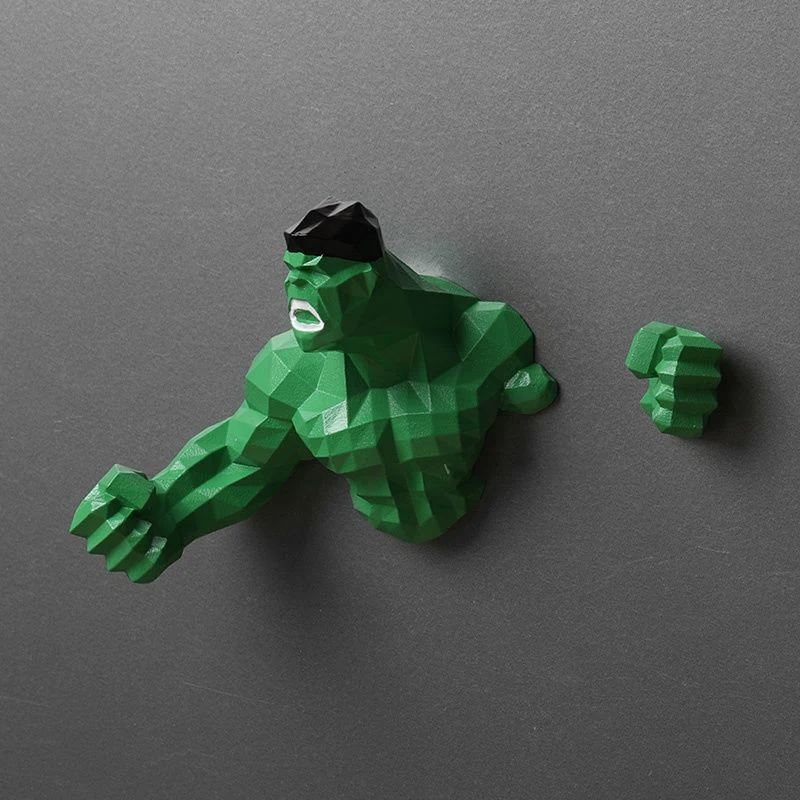 3D 그린 슈퍼 자이언트 주먹 만화 냉장고 자석 홈 장식 장식, 자석 메시지 스티커 장난감, 귀여운 선물, 2 개 