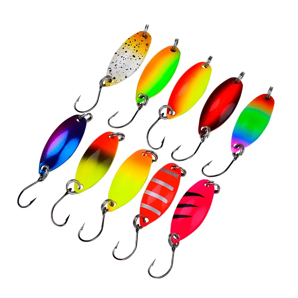 10Pc Metal Spinner Spoon Trout Fishing Lure Wobbler Hard Bait Sequins Noise  Paillette Artificial Bait Small Hard Sequins Spinner - AliExpress