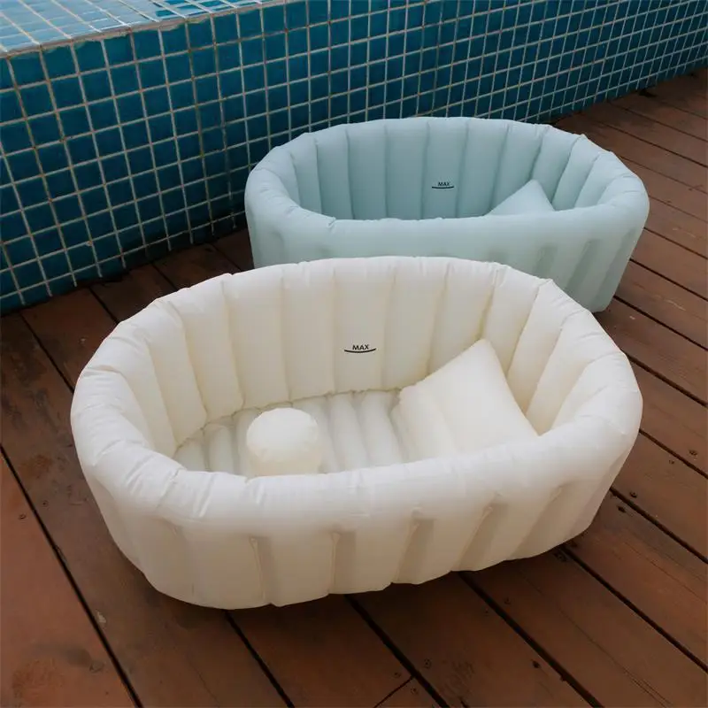 Children's Inflatable Sofa Baby Thick Inflatable Bathtub Portable Folding Thickened Design Practical for Baby Bath Kids Leisure