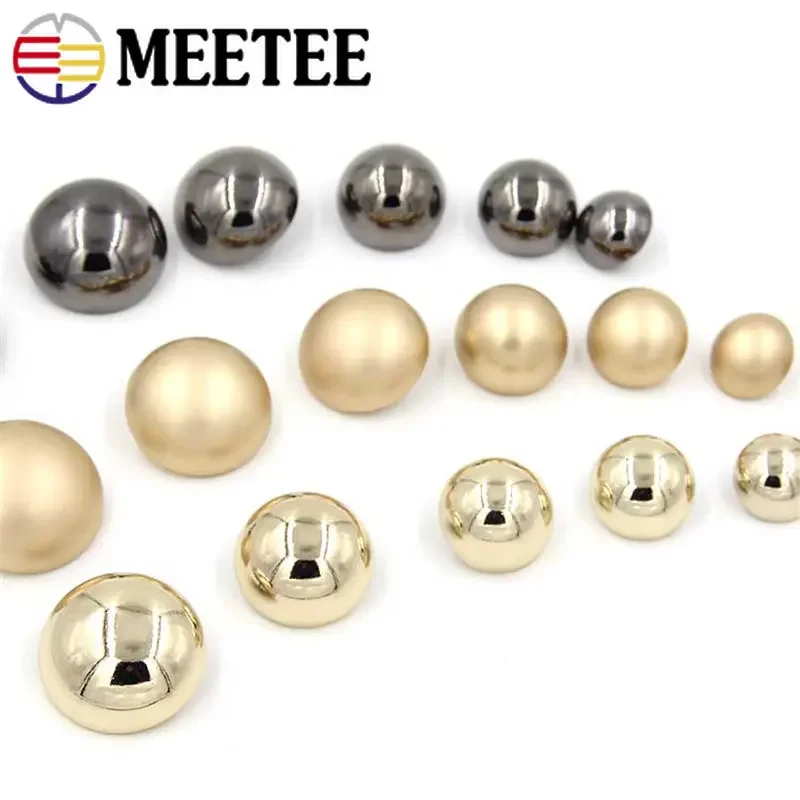 10Pcs Meetee 15-25mm Metal Buttons Round Shank Decor Button for Coat Shirt Sweater Sew Clothing Clasp DIY Materials Accessories 3