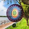 Outdoor Bird Repellent Wind Chime Mandala Garden Yard Balcony Stainless Steel Hanging Decor for Home 3D Rotating Wind Spinner 1