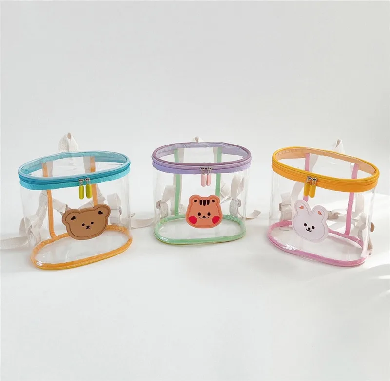 

Baby Backpack Girls Boys School Bags Pvc Transparent Shoulder Bag Beach Crossbody Bag Waterproof Kindergarten Toddler Toys Bag