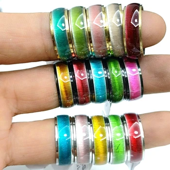 20 anelli colorati e carini all'ingrosso da uomo e da donna in acciaio inossidabile